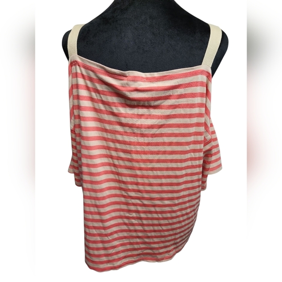 Striped Off-Shoulder Women's Top Lumiere Med - Picture 6 of 6